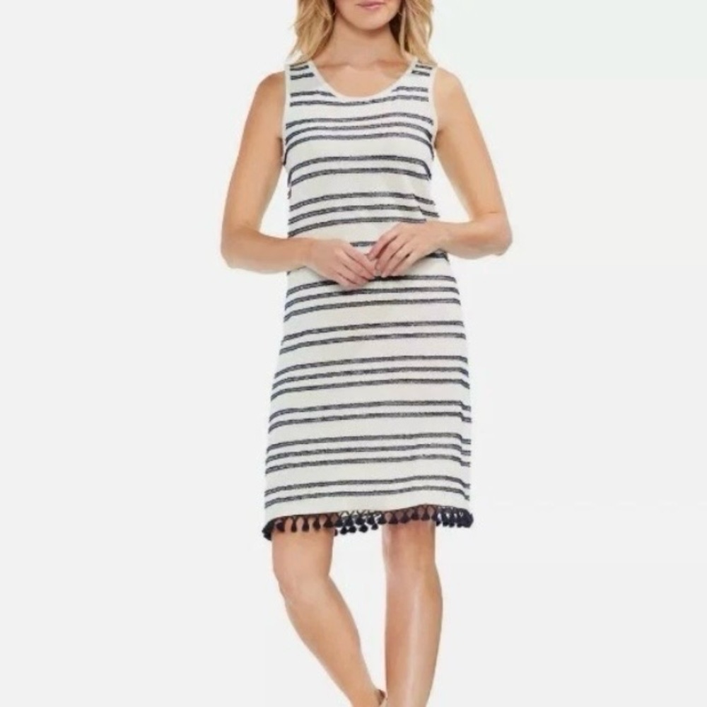 Vince Camuto Striped Tassels sleeveless Tank Dress M